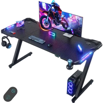 Devoko Escritorio Gaming con Luces LED