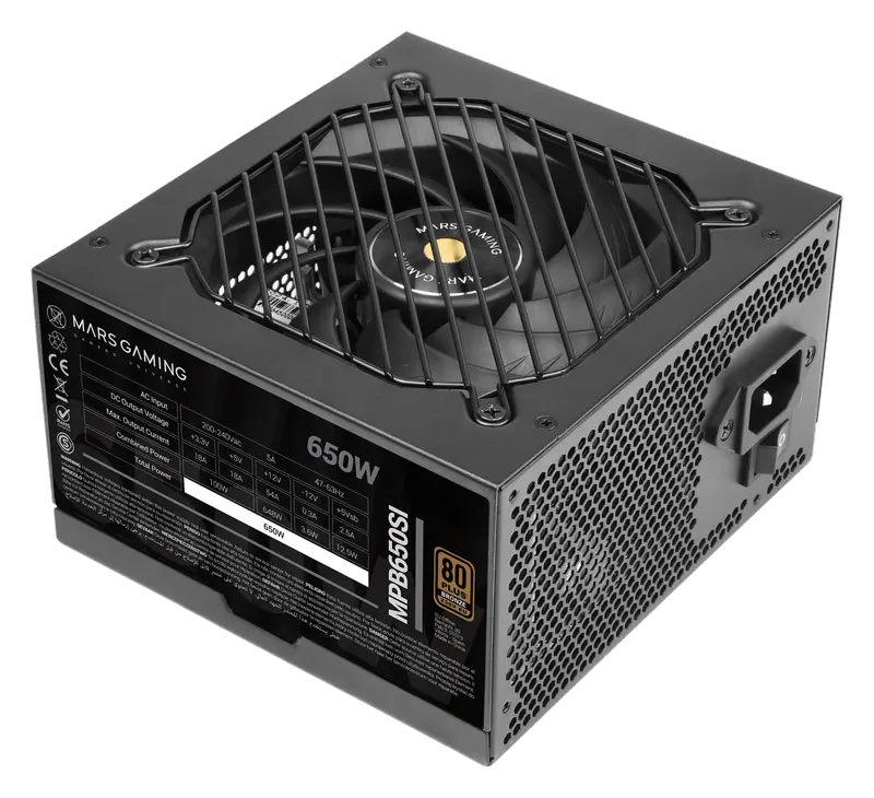 Mars Gaming MPB650SI Fuente PC ATX 650W 7 Años de Garantía