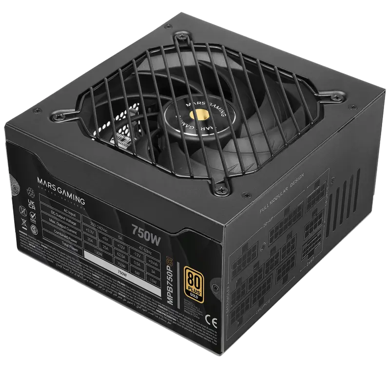 mars gaming mpb750psi/ 750w/ Ventilador 14cm/ 80 Plus Gold