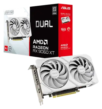 ASUS Dual Radeon RX 9060 XT 16 GB GDDR6 White Edition