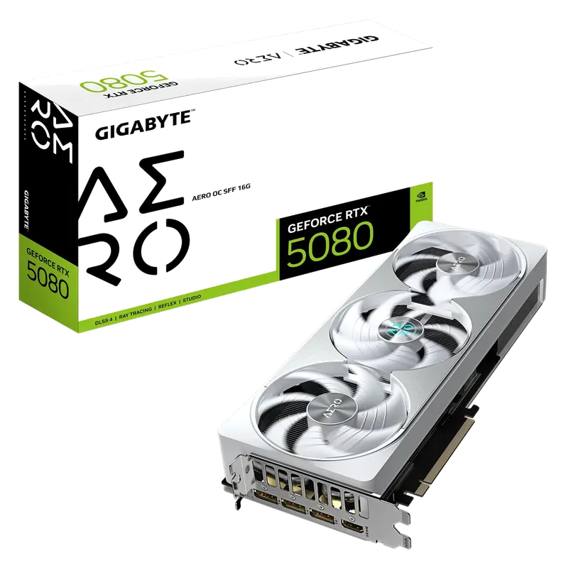 GIGABYTE GeForce RTX 5080 Aero OC SFF 16G Tarjeta Gráfica