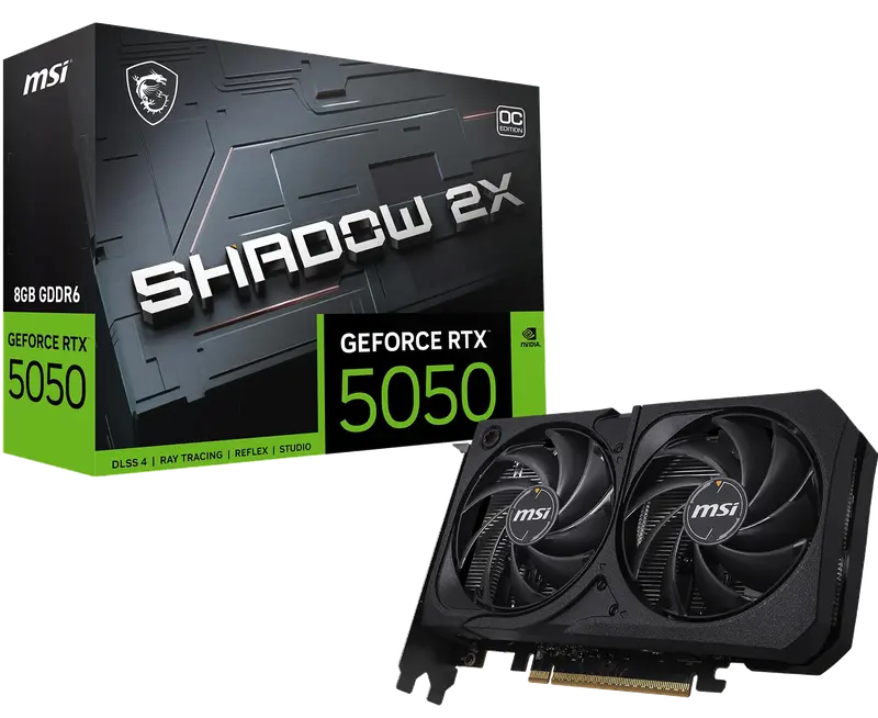 MSI Gaming RTX 5050 8G Shadow 2X OC Tarjeta gráfica