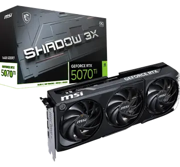 MSI GeForce RTX 5070 Ti 16G Shadow 3X OC Tarjeta gráfica