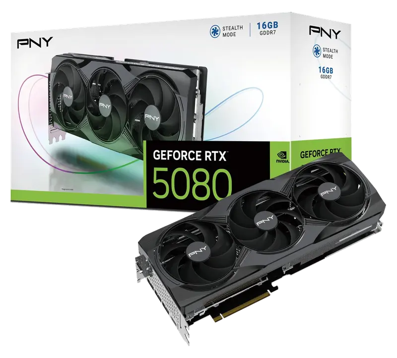 PNY Tarjeta gráfica GEFORCE RTX 5080 16GB Triple Ventilador DLSS 4