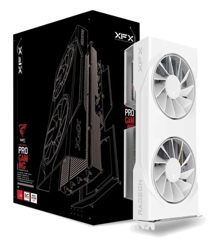 XFX Swift AMD Radeon RX 9060 XT OC White Gaming Edition con 16 GB GDDR6 HDMI