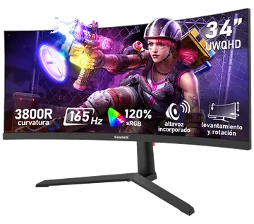 Gawfolk Monitor Curvo para Juegos de 34 Pulgadas y 165 Hz