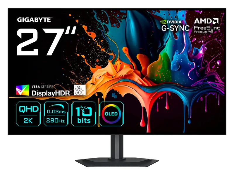 GIGABYTE MO27Q28G Monitor Gaming OLED 27" QHD