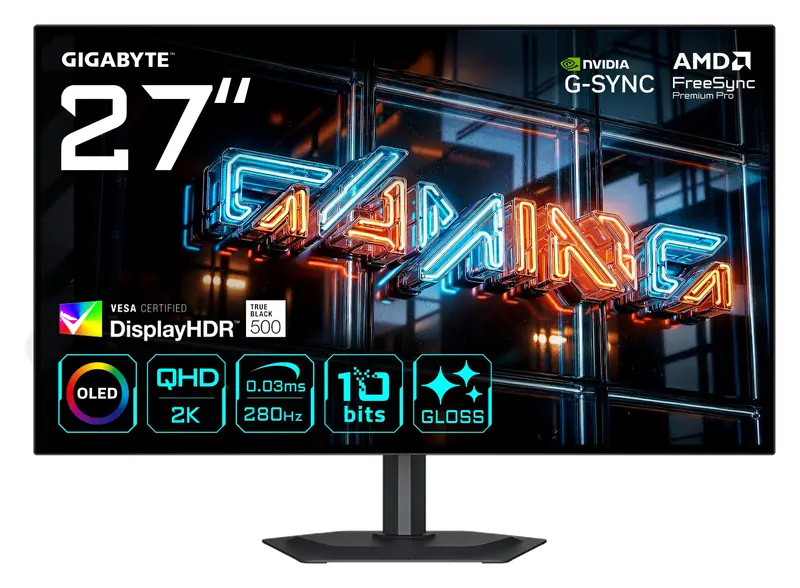 GIGABYTE MO27Q28GR Monitor Gaming WOLED Brillante 27” QHD