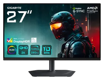 GIGABYTE MO27Q2A Monitor Gaming OLED 2K QHD de 27"