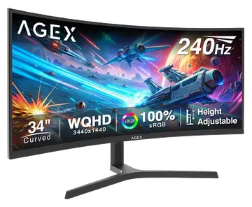 Z-Edge AGEX Monitor Gaming Curvo 34'' UWQHD 240Hz 21:9 1ms VA Pip