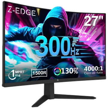 Z-Edge Monitor Gaming Curvo 27'' 300Hz FHD 1ms 1500R VA FreeSync 4000:1