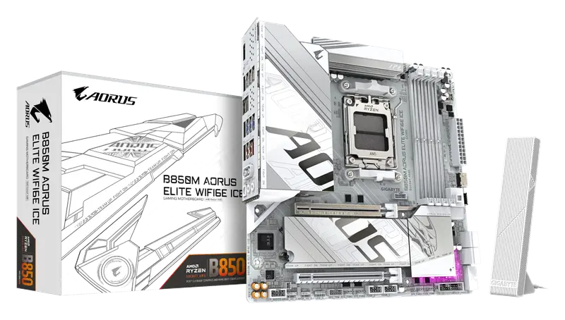 GIGABYTE B850M AORUS Elite WIFI6E Ice Placa Base