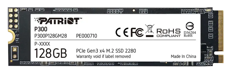 Patriot P300 M.2 PCIe Gen 3 x4 128GB SSD NVMe M.2 de bajo Consumo